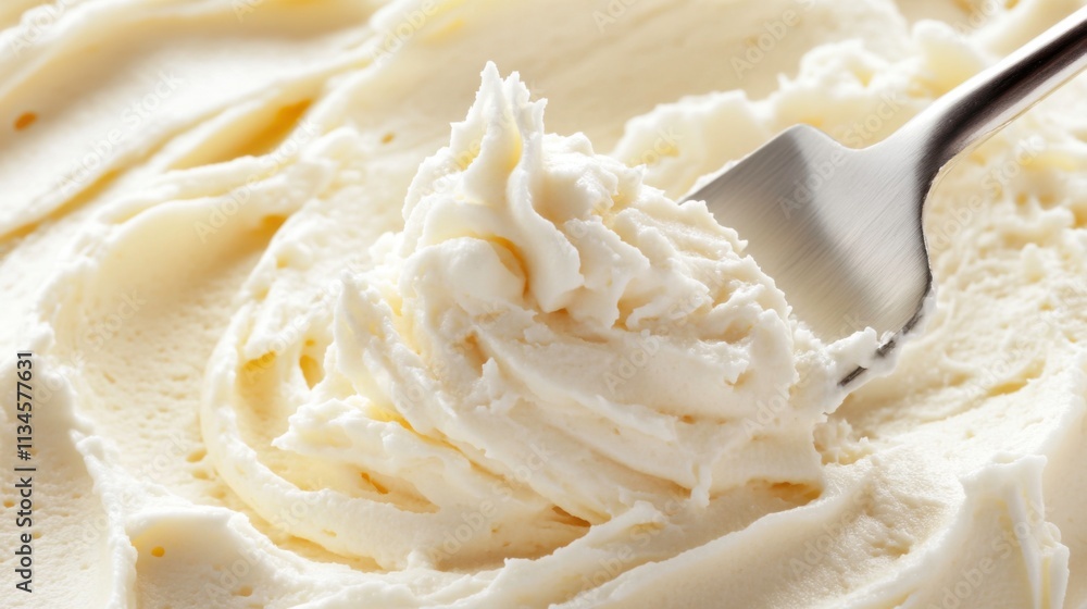 Cream Cheese Frosting Close-Up Texture Cream Cheese Frosting Close-Up Texture