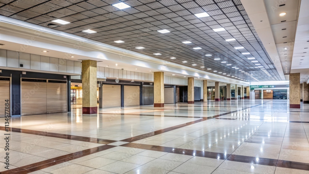 An empty shopping center with abandoned stores and deserted aisles , abandoned, vacant, deserted, closed, bankrupt, vacant, empty An empty shopping center with abandoned stores and deserted aisles , abandoned, vacant, deserted, closed, bankrupt, vacant, empty