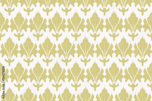 Ikat seamless pattern. Native traditional.