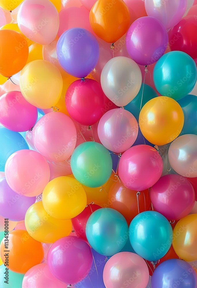 Brightly colored balloon isolated on a clear background, enhancing celebratory concepts. Created with generative AI technology Brightly colored balloon isolated on a clear background, enhancing celebratory concepts. Created with generative AI technology