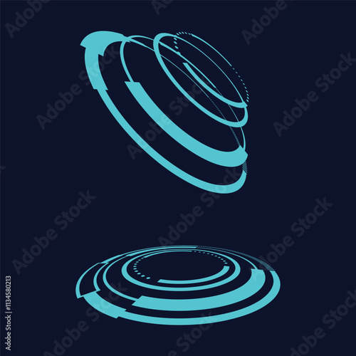 sci fi circle frame modern user interface element Technology futuristic