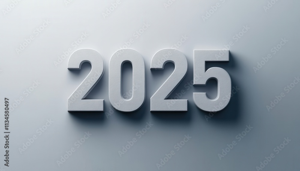 White Three Dimensional Numbers Two Thousand Twenty Five White Three Dimensional Numbers Two Thousand Twenty Five