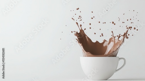 Artistic Splash of Rich Chocolate in Motion