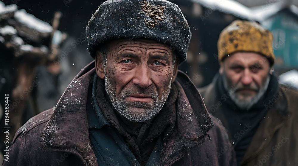 Winter's Gaze: A Portrait of Resilience in the Caucasus Mountains Winter's Gaze: A Portrait of Resilience in the Caucasus Mountains