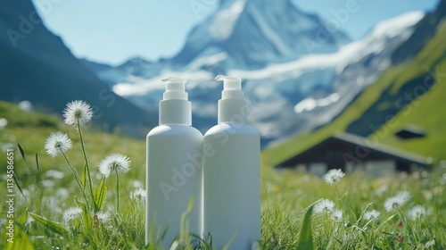 Swiss luxury body lotions infused with edelweiss and glacier extracts photo