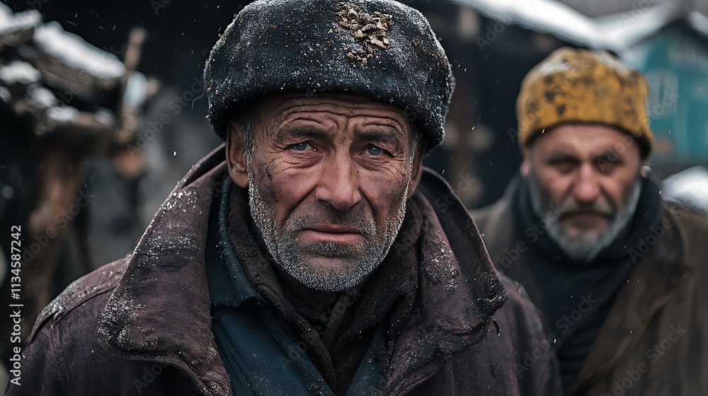 Winter's Gaze: A Portrait of Resilience in the Caucasus Mountains Winter's Gaze: A Portrait of Resilience in the Caucasus Mountains