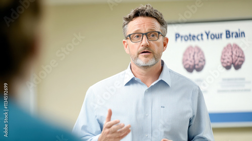 Engaging Speaker Shares Valuable Tips on Maintaining Brain Health During a Lively Seminar