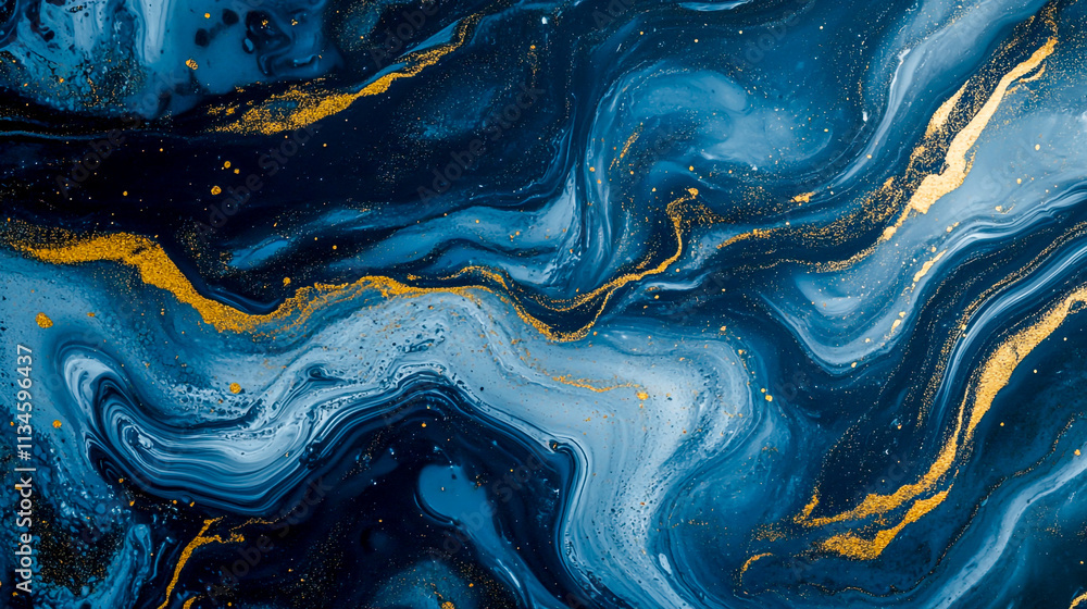 Obraz premium Abstract Marble Swirl Pattern with Fluid Motion and Elegant Curves