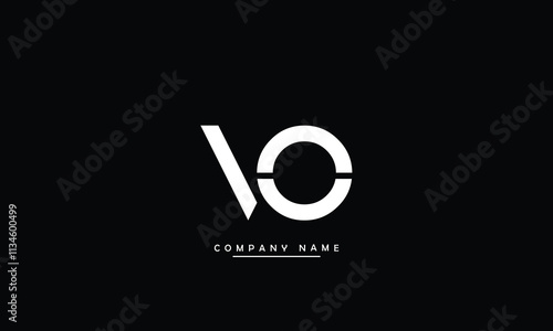 VO, OV, V, O Abstract Letters Logo Monogram photo