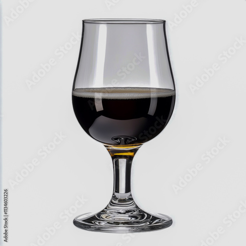 Closeup of a beer glass isolated on white background. photo