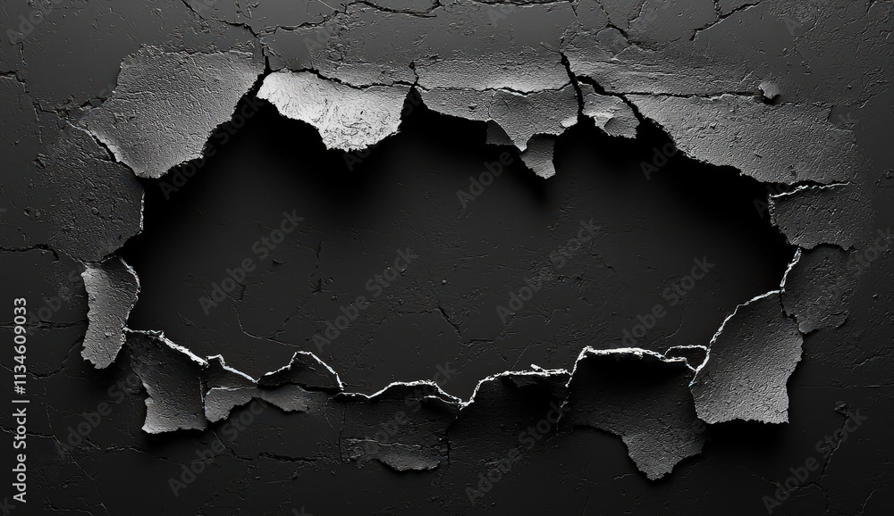 hole in a black wall with ripped paper, simple illustration hole in a black wall with ripped paper, simple illustration
