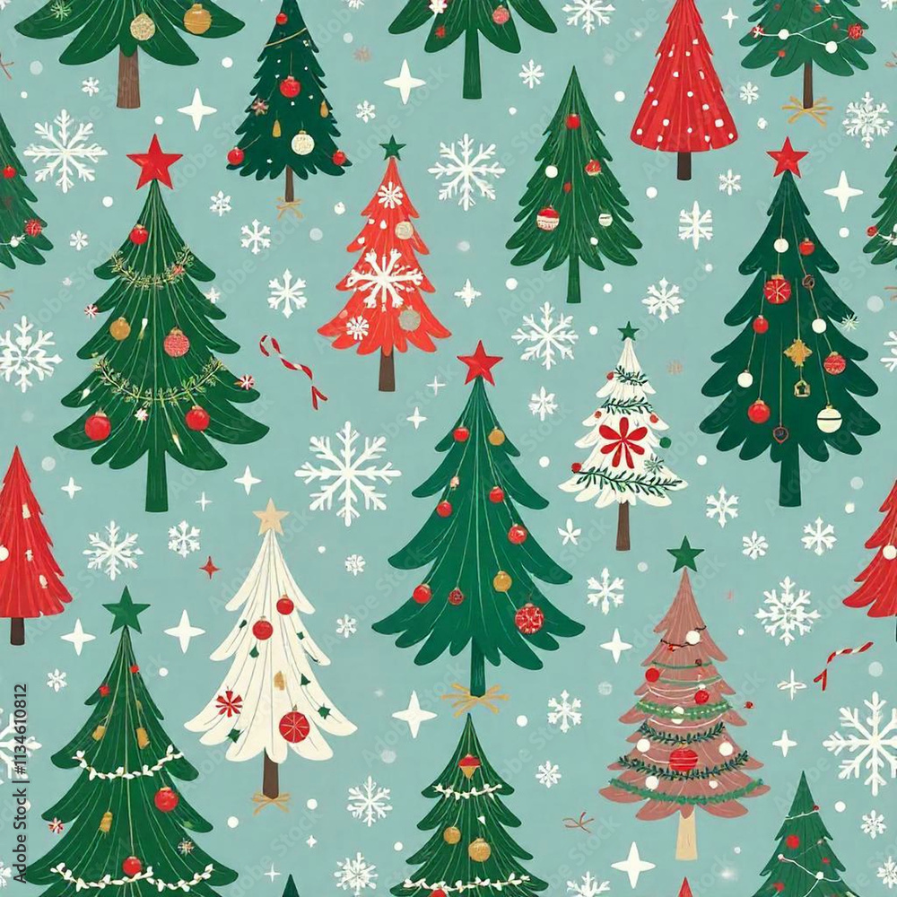 Fototapeta premium christmas trees background