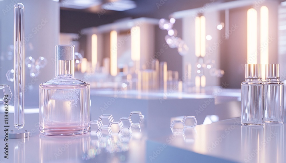 Advanced Skincare Research Lab with Holographic Technology for Enhanced Molecular Analysis Advanced Skincare Research Lab with Holographic Technology for Enhanced Molecular Analysis