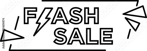 Flash Sale Outline Style Sign