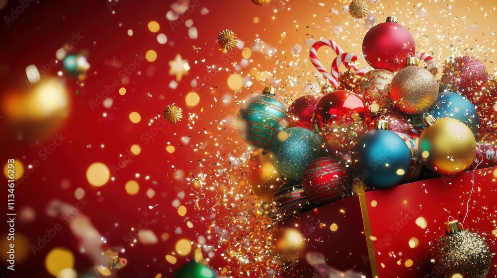 Festive explosion colorful balloons and sparkling confetti delight Festive explosion colorful balloons and sparkling confetti delight