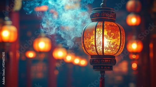 Glowing Chinese Lantern, Festive Lights, Asia