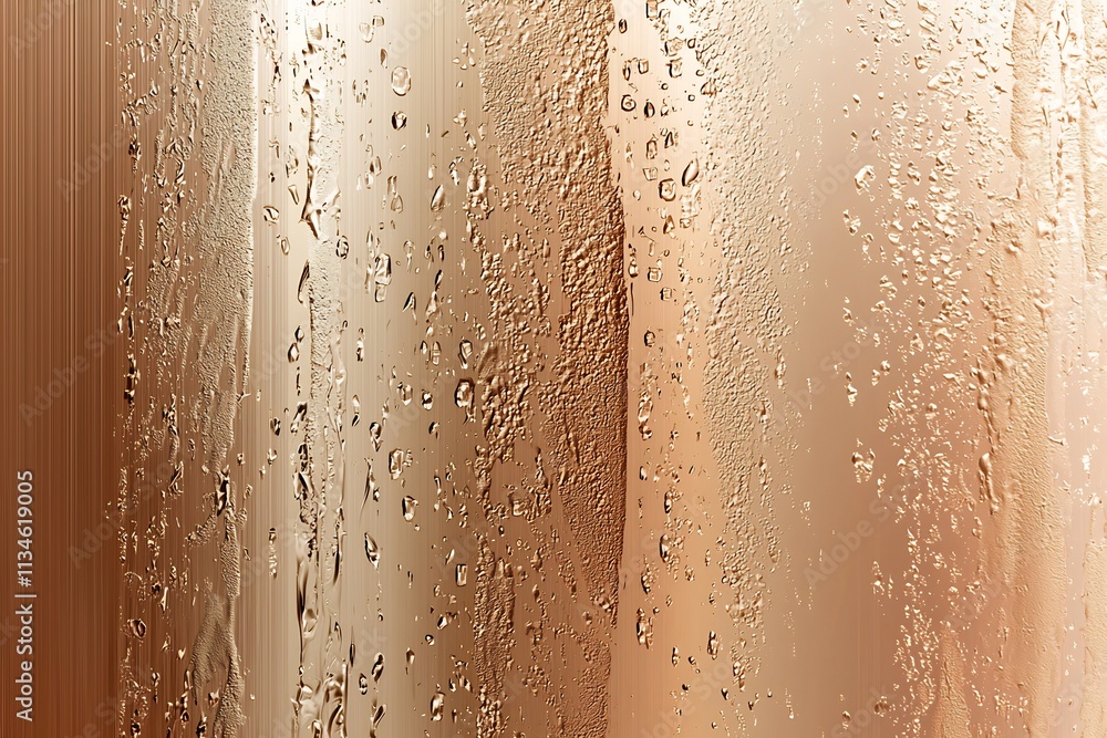 Wet Glass Window with Raindrops Reflecting Light and Abstract Patterns Wet Glass Window with Raindrops Reflecting Light and Abstract Patterns
