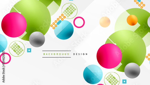 Circles and elements geometric abstract background