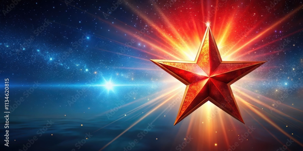 Vibrant red star shining brightly in the sky, star, red,shiny, vibrant, celestial, cosmic, sparkly, glowing, luminous Vibrant red star shining brightly in the sky, star, red,shiny, vibrant, celestial, cosmic, sparkly, glowing, luminous