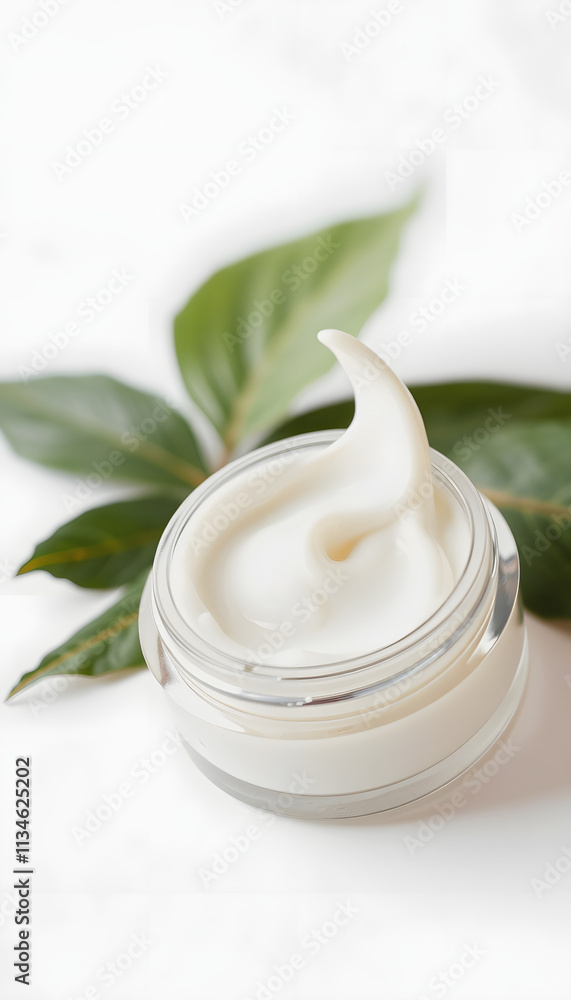 close up of beauty cream isolated on white, angled photoshot close up of beauty cream isolated on white, angled photoshot