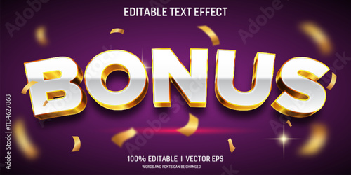bonus luxury vector 3d text effect with modern style design