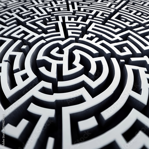 Wallpaper Mural black and white maze Torontodigital.ca