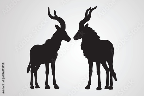 animal silhouettes vector illustration.