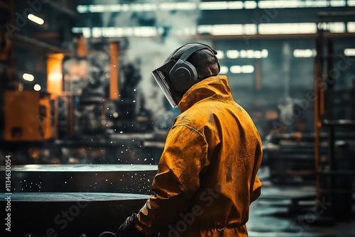 Free Photo of Construction site with workers using heavy machinery and power tools