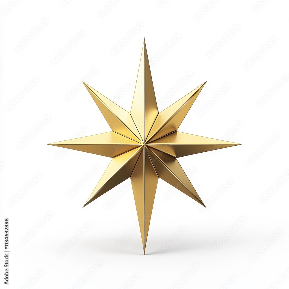three-dimensional golden star decoration three-dimensional golden star decoration