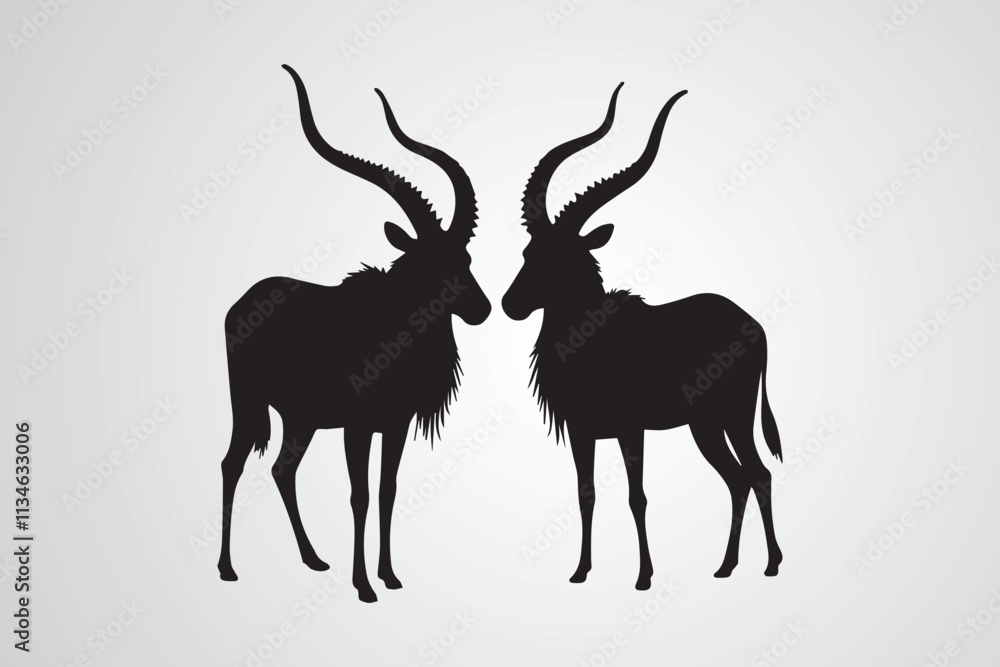animal silhouettes vector illustration. animal silhouettes vector illustration.