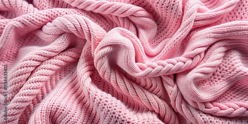 Aerial View of a Soft Pink Knitted Pattern Showcasing Textures and Details in a Cozy Fabric Design Perfect for Home Decor and Fashion Applications Aerial View of a Soft Pink Knitted Pattern Showcasing Textures and Details in a Cozy Fabric Design Perfect for Home Decor and Fashion Applications