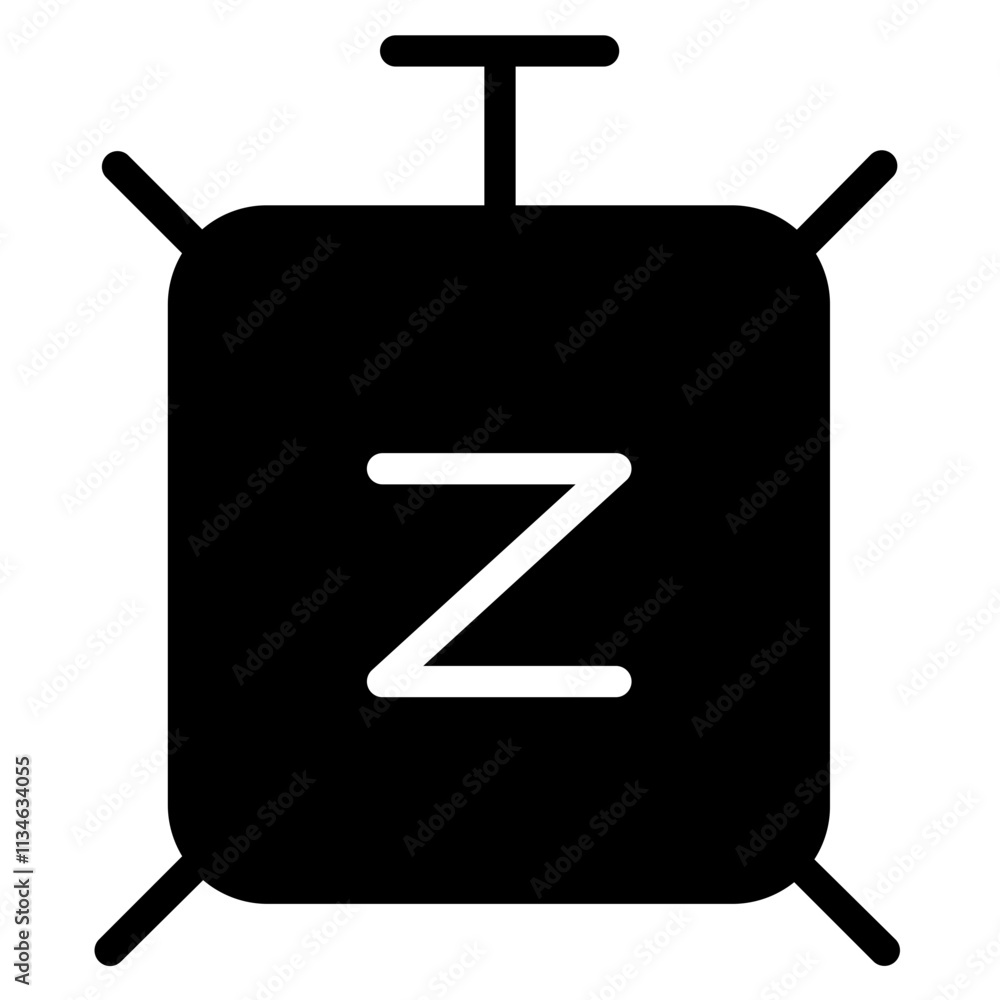 Obraz premium Alarm Clock Time Glyph Icon