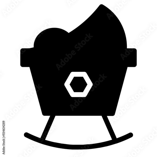 Baby Bassinet Cradle Glyph Icon