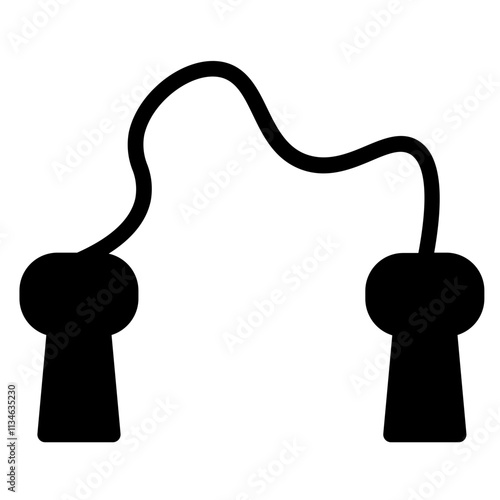 Ear Earplug Night Glyph Icon