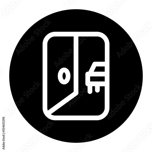 Hotel Room Dorm Glyph Icon