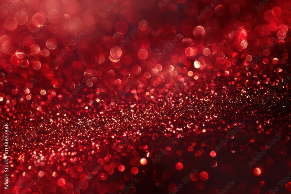Vibrant red Christmas festive background with glowing golden elements Vibrant red Christmas festive background with glowing golden elements