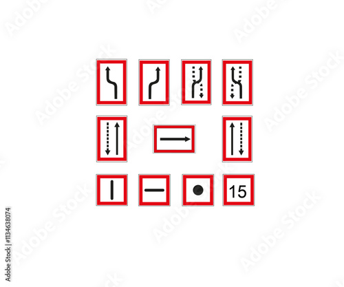 Panneau code de la navigation en eaux intérieures: Ensemble de pnneaux d'obligation	