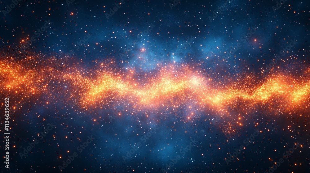 Cosmic Nebula: Orange & Blue Galaxy Background Cosmic Nebula: Orange & Blue Galaxy Background