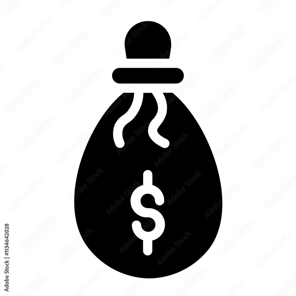 Bag Cash Money Glyph Icon Bag Cash Money Glyph Icon