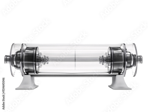 a transparent cylinder with two cylinders photo