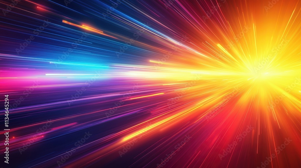Vibrant Streaks of Contrasting Warm and Cool Light in Motion Vibrant Streaks of Contrasting Warm and Cool Light in Motion