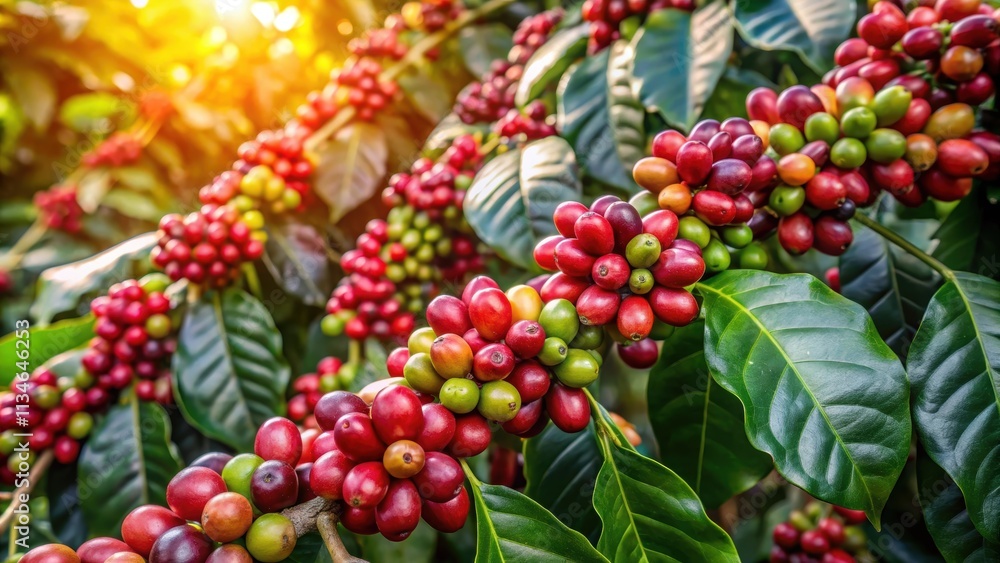 Coffee arabica harvest on plantation, coffee, arabica, harvest, plantation, farm, agriculture, beans, picking, ripe Coffee arabica harvest on plantation, coffee, arabica, harvest, plantation, farm, agriculture, beans, picking, ripe