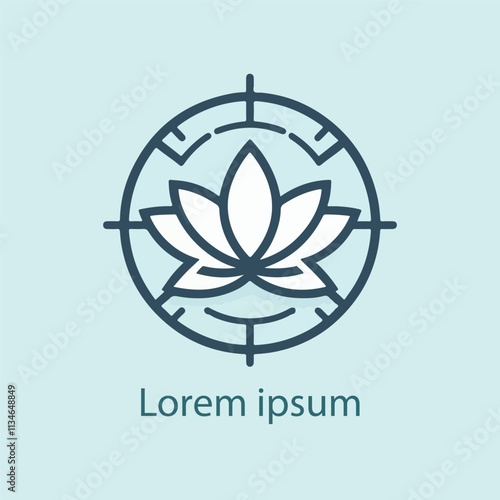 Elegant spa logo, soothing colors