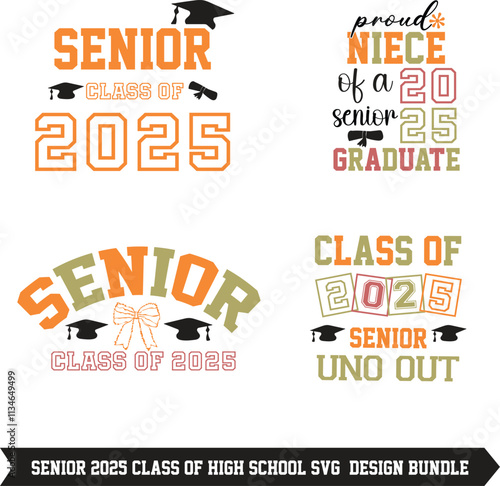 senior 2025 family proud graduate and senior class of 2025  SVG design bundle  Graduation Design 2025 svg, Senior 2k25 Design, Senior Mom 2025, In my senior
