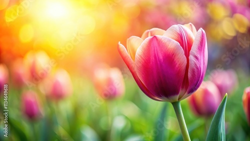 Tulip perfect for spring-themed designs, tulip,spring, flower, clipart, sticker, floral, decoration, cute, vibrant, colorful