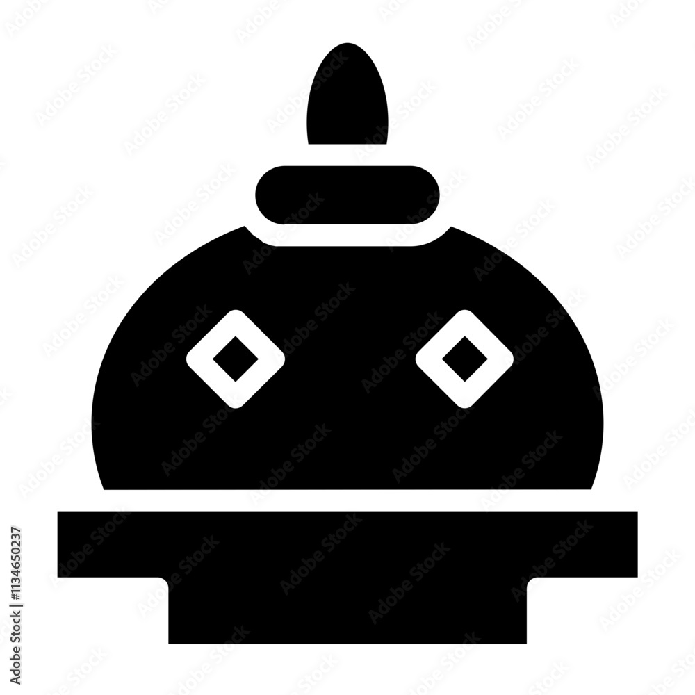 Buda Budism Stupa Glyph Icon Buda Budism Stupa Glyph Icon