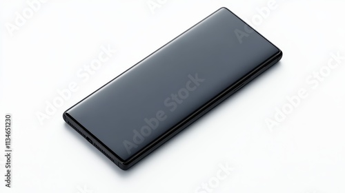 Sleek black smartphone on a clean surface