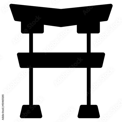 Torii Gate Temple Glyph Icon