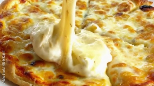 Various delicious foods with melted cheese