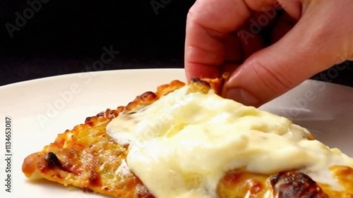 Various delicious foods with melted cheese